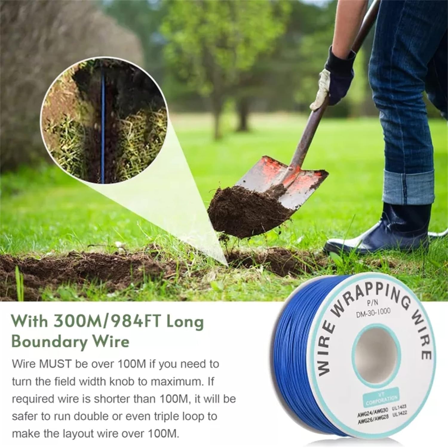 Wireless Electric Dog Fence System,In-ground/Aboveground Pet Boundary Containment System,Covers up to 1/2 Acre(650 Ft Wire,Waterproof & Rechargeable Collar,Shock/Tone Correction,for 1 2 3 Dogs),A,for1