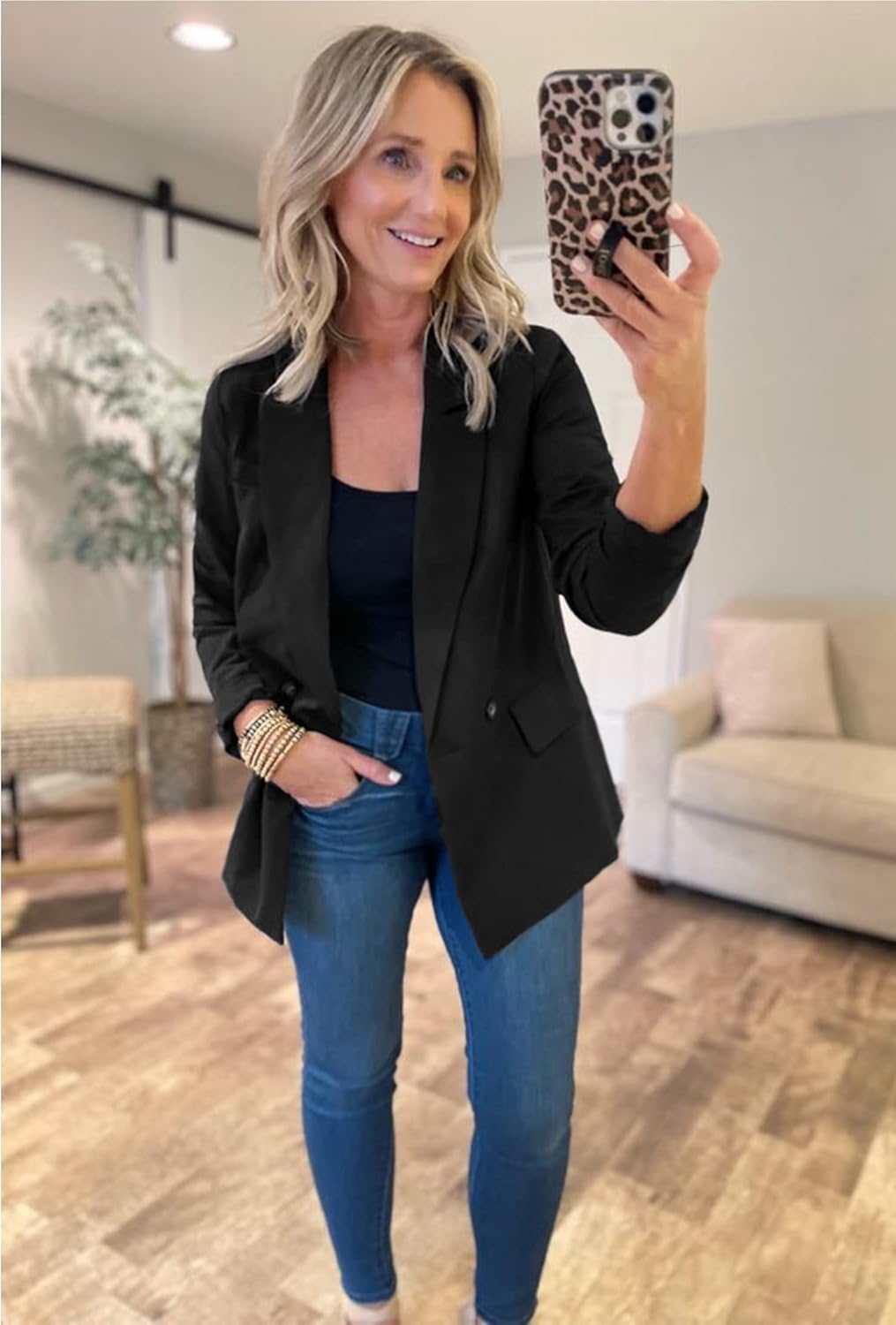 luvamia Blazer Jackets for Women Work Casual Office Long Sleeve Fashion Dressy Business Outfits - Image 3