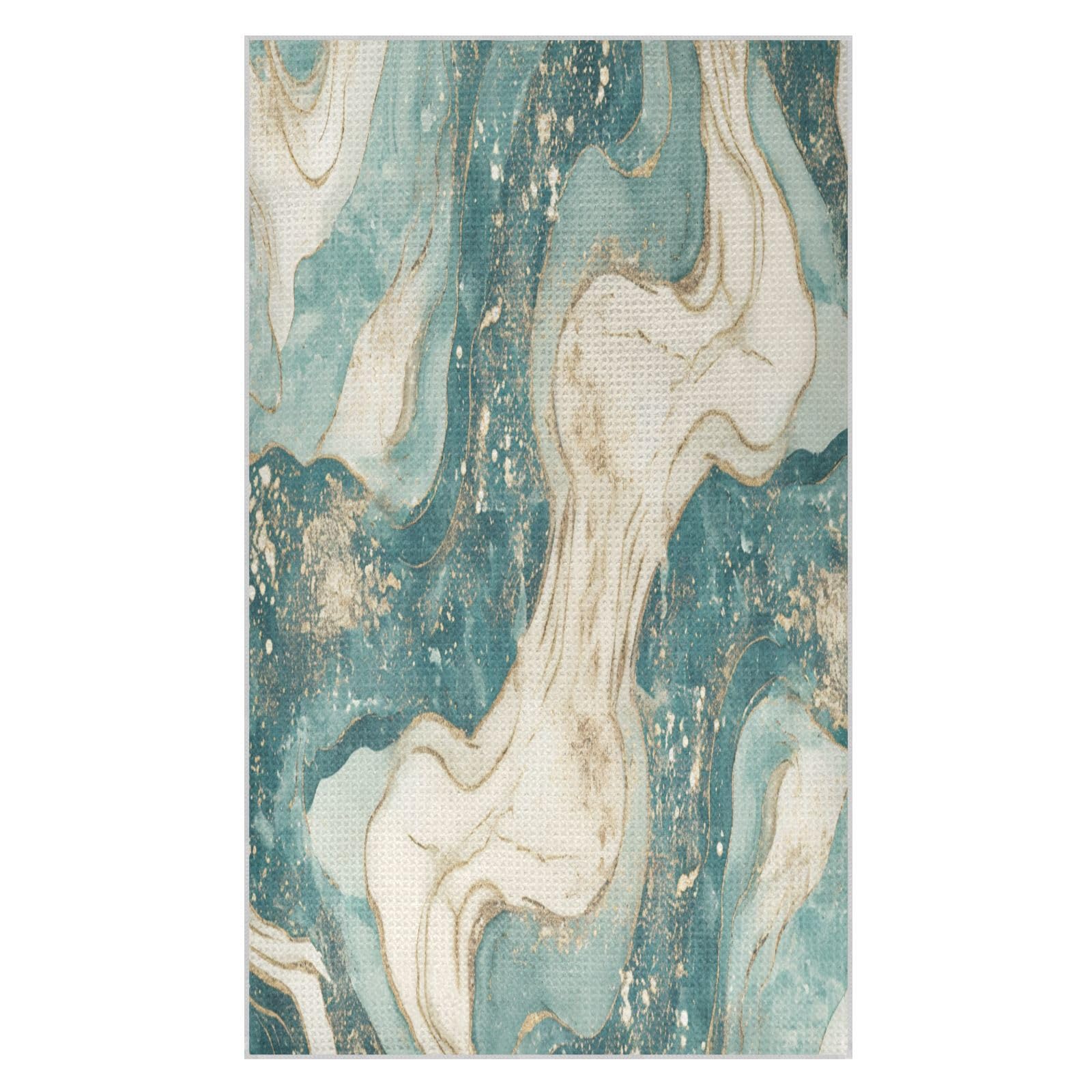 BURSTDDY Marble Kitchen Towels,Absorbent Dish Towels 2 Pack
