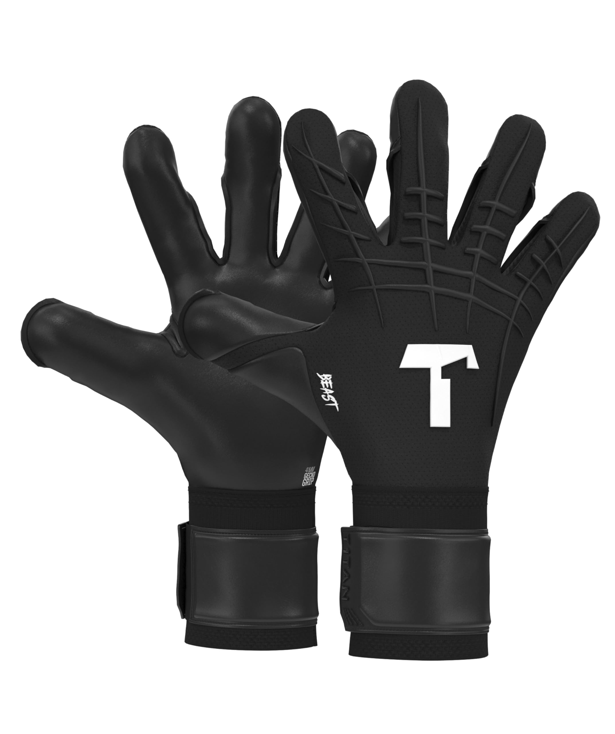 T1TAN Shadow Beast 3.0 Goalkeeper Gloves - Football Gloves for Goalkeepers - Without Finger Protection - Size 7