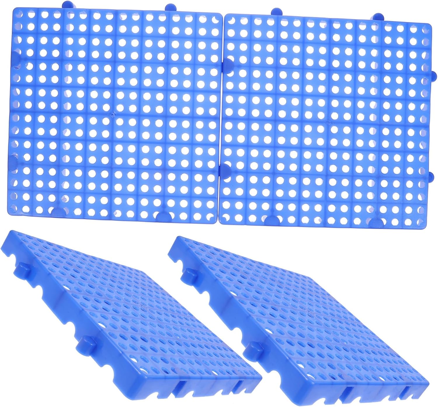 YARNOW 4pcs Interlocking Plastic Garden Deck Tiles Non- Outdoor Flooring for Patios Balconies and Grass Areas and Easy to Install