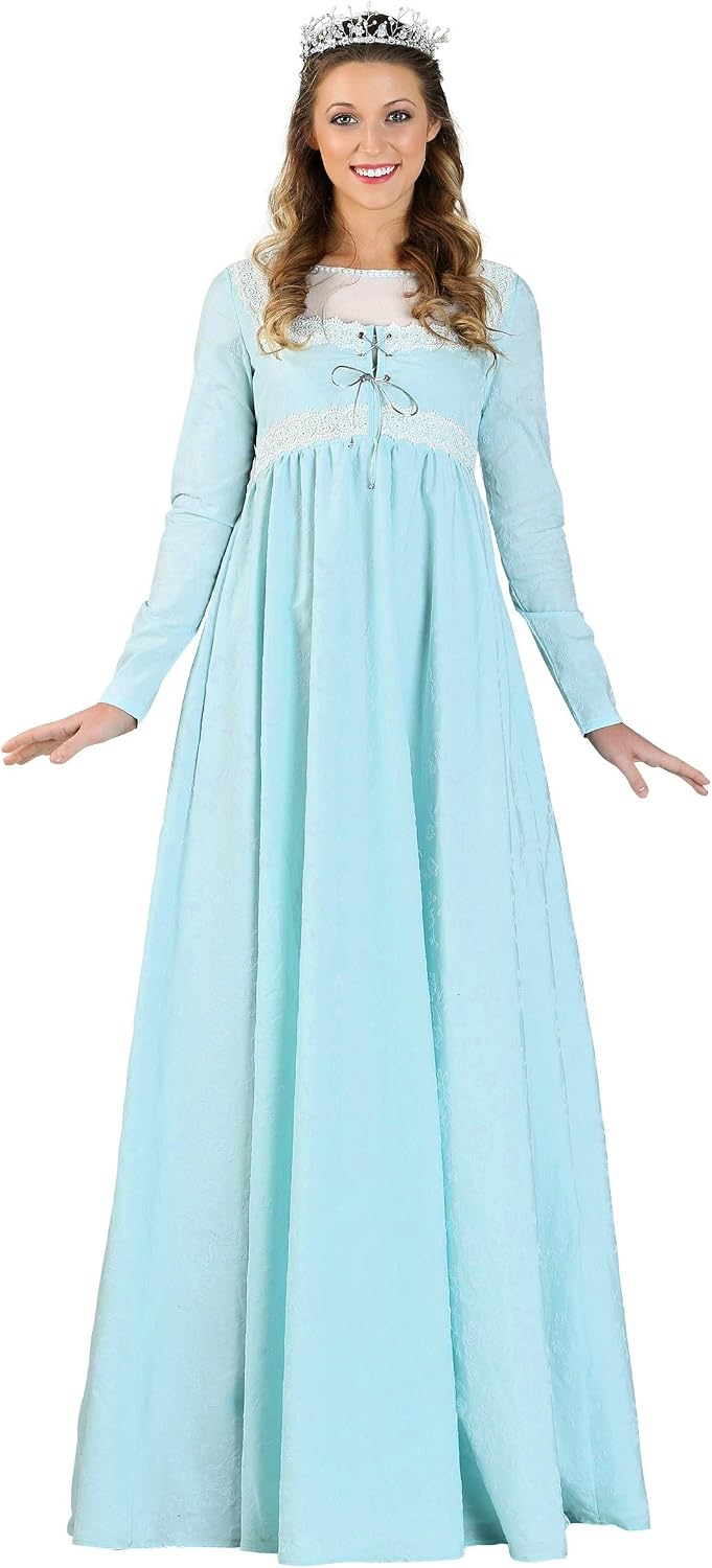 Adult Princess Buttercup Wedding Dress for Women Blue Princess Bride Costume