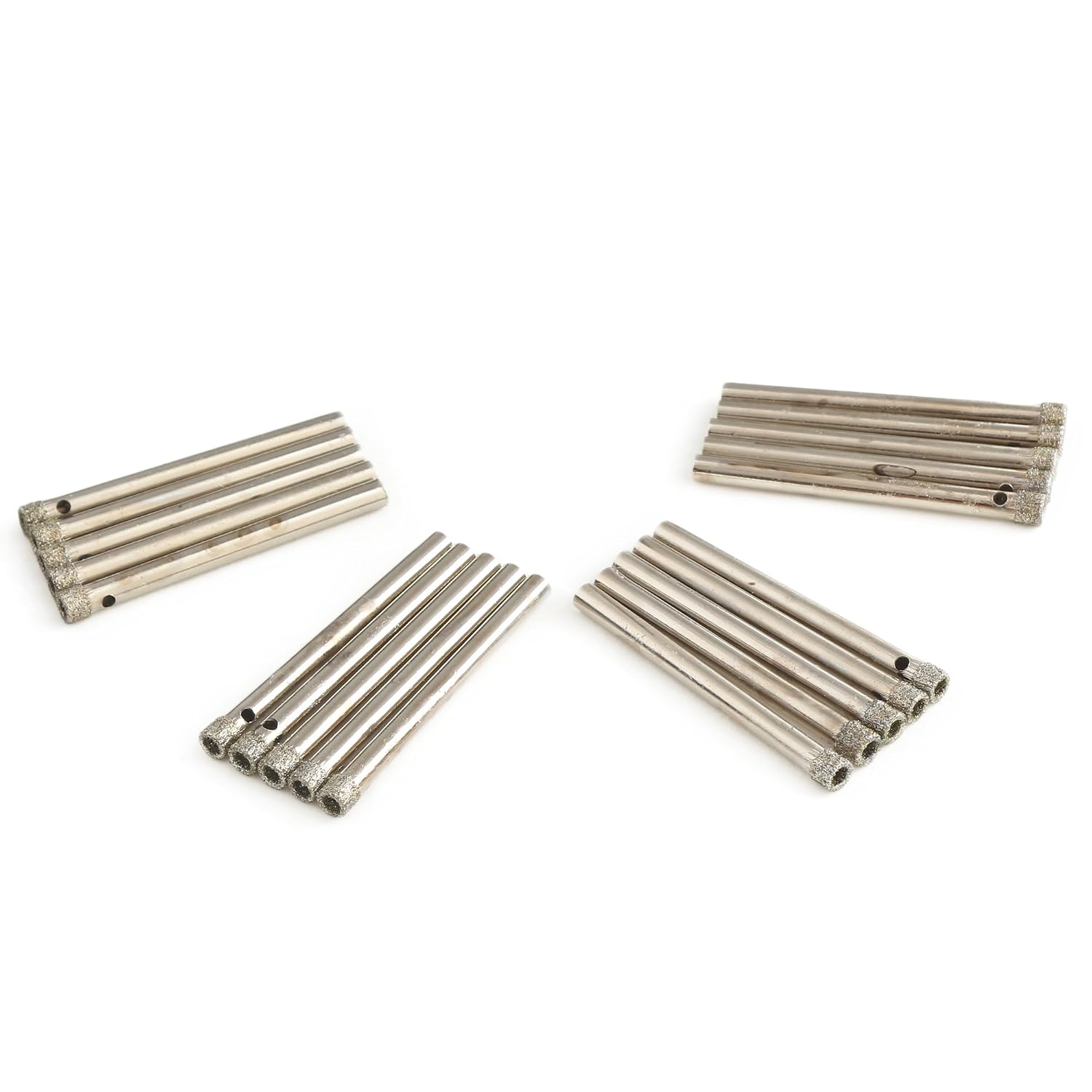 JINGLING 4mm 5/32"inch Diamond Hole Saw Core Boring Drill Bits Masonry Tools for Glass Tile Stone Pack of 20Pcs