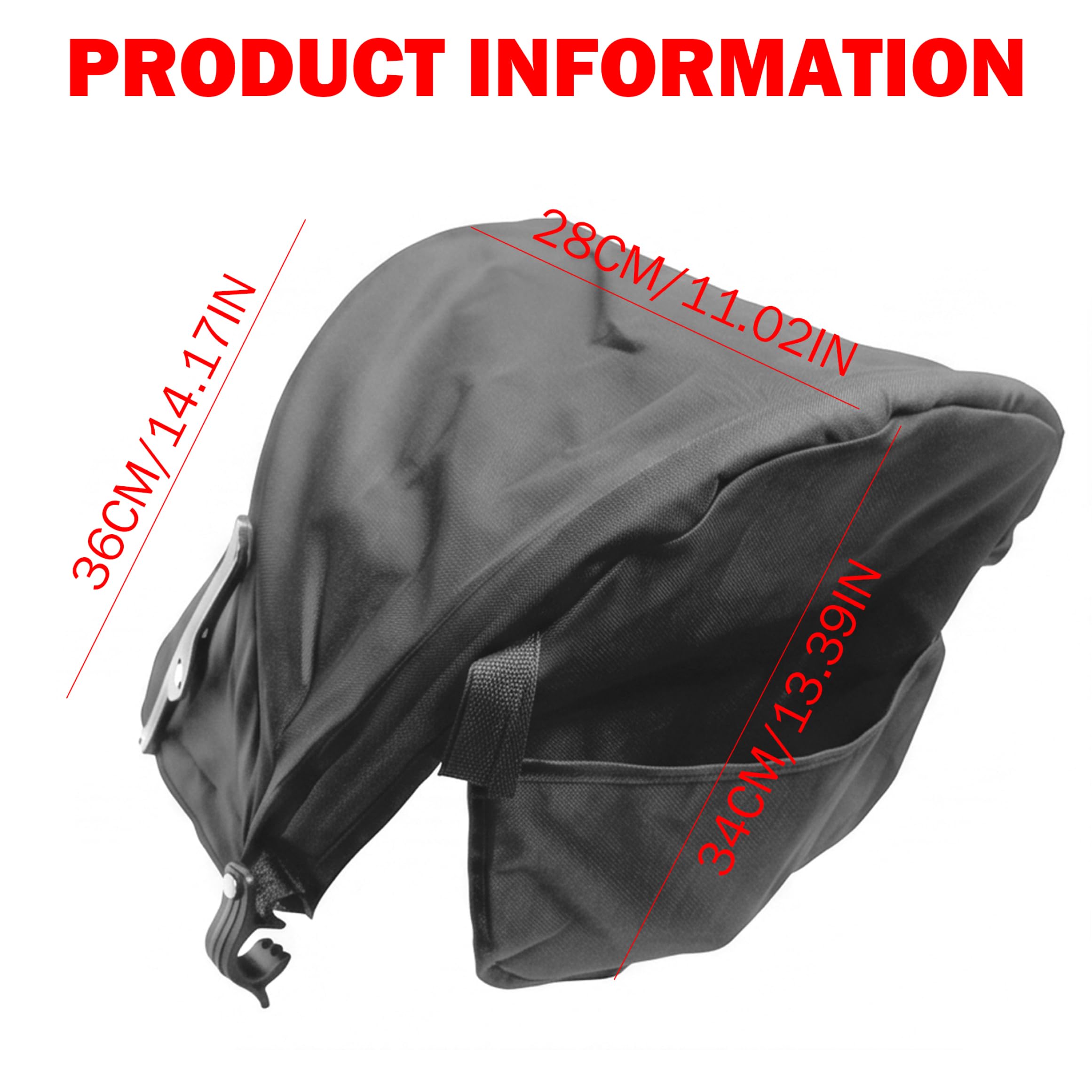 Pare-soleil pour poussette, pare-soleil Oxford imperméable et protecteur contre les UV avec fenêtre respirante et poche de rangement, adapté à la poussette -