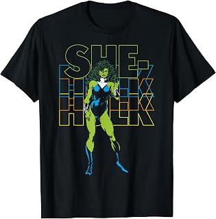 Marvel She-Hulk Name Stack Portrait T-Shirt