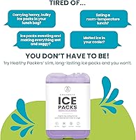 Vista 13 de Healthy Packers Cool Pack, Slim Long-Lasting Ice Packs - Great for Coolers or Lunch Box