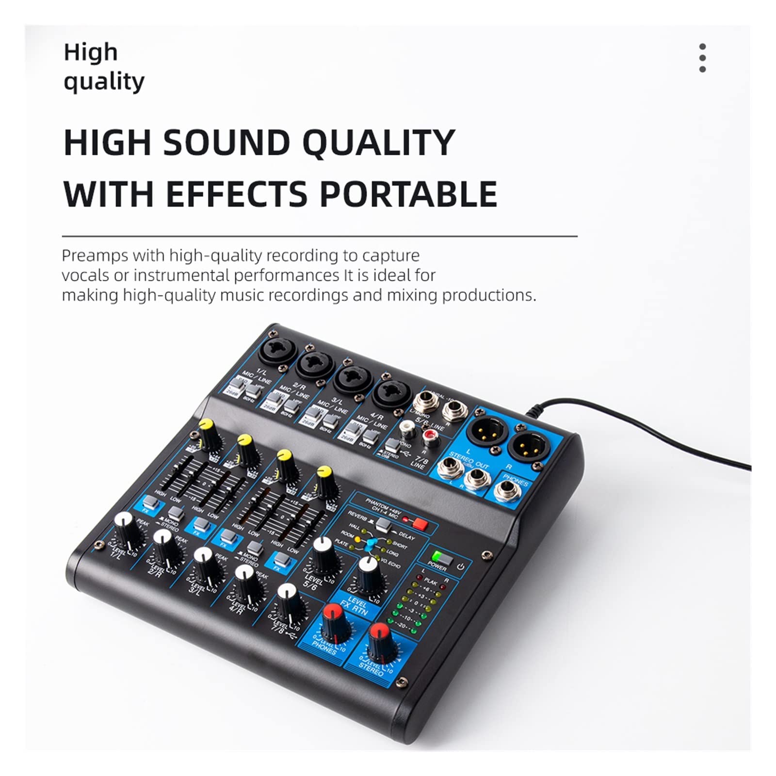 Amazon | オーディオミキサー 6 チャンネル オーディオ ミキサー
