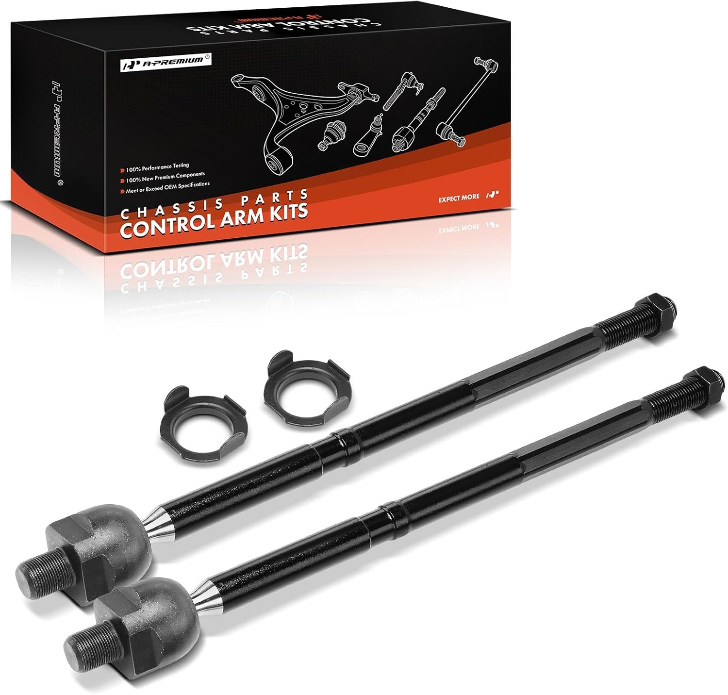 A-Premium 2 x Front Inner Tie Rod Ends, Compatible with Honda CR-Z CRZ 2011-2012