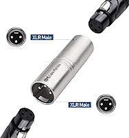 Vista 5 de Cable Matters Paquete de 2 adaptadores XLR macho a macho, acoplador XLR/cambiador de género