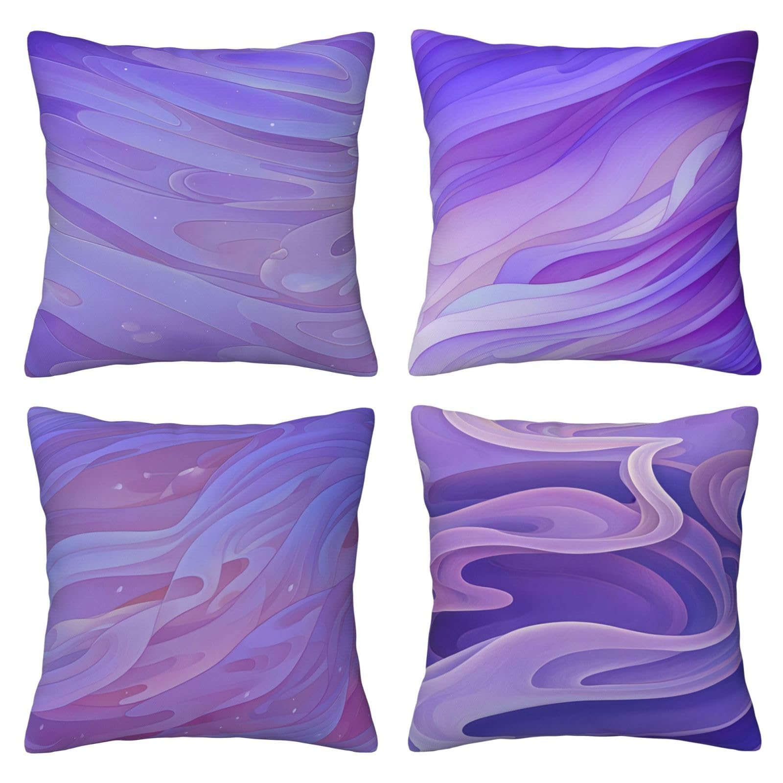 Generic Set of 4 Art Theme Pillow Cover Reversible Pillow Cases Decorative Cushion Throw Pillowcase, for Indoor Outdoor Home Couch Sofa Living Room