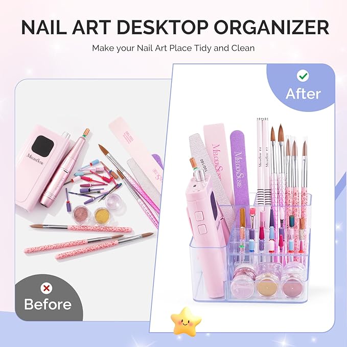 MelodySusie Soporte para Brocas de Taladro de Uñas, 21 Orificios miniatura 5