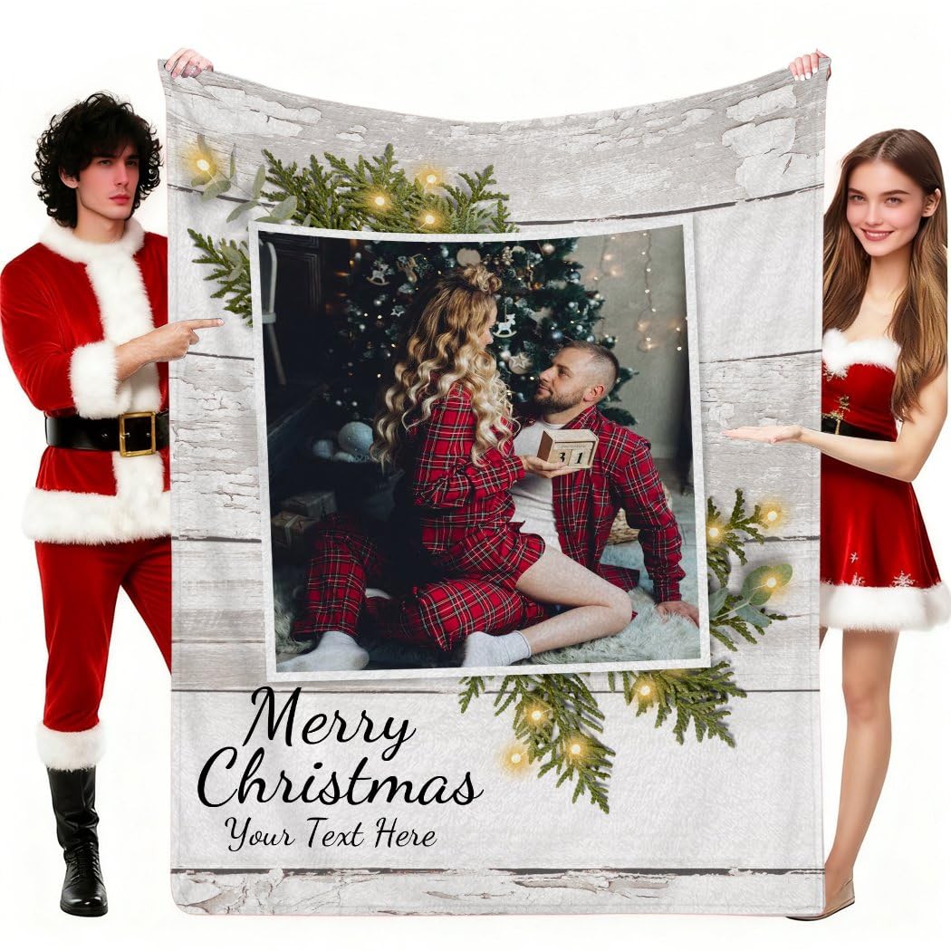 Manta personalizada de mejores amigos con 1 foto, manta de cama personalizada para novio, novia, día de San Valentín, fotos familiares personalizadas