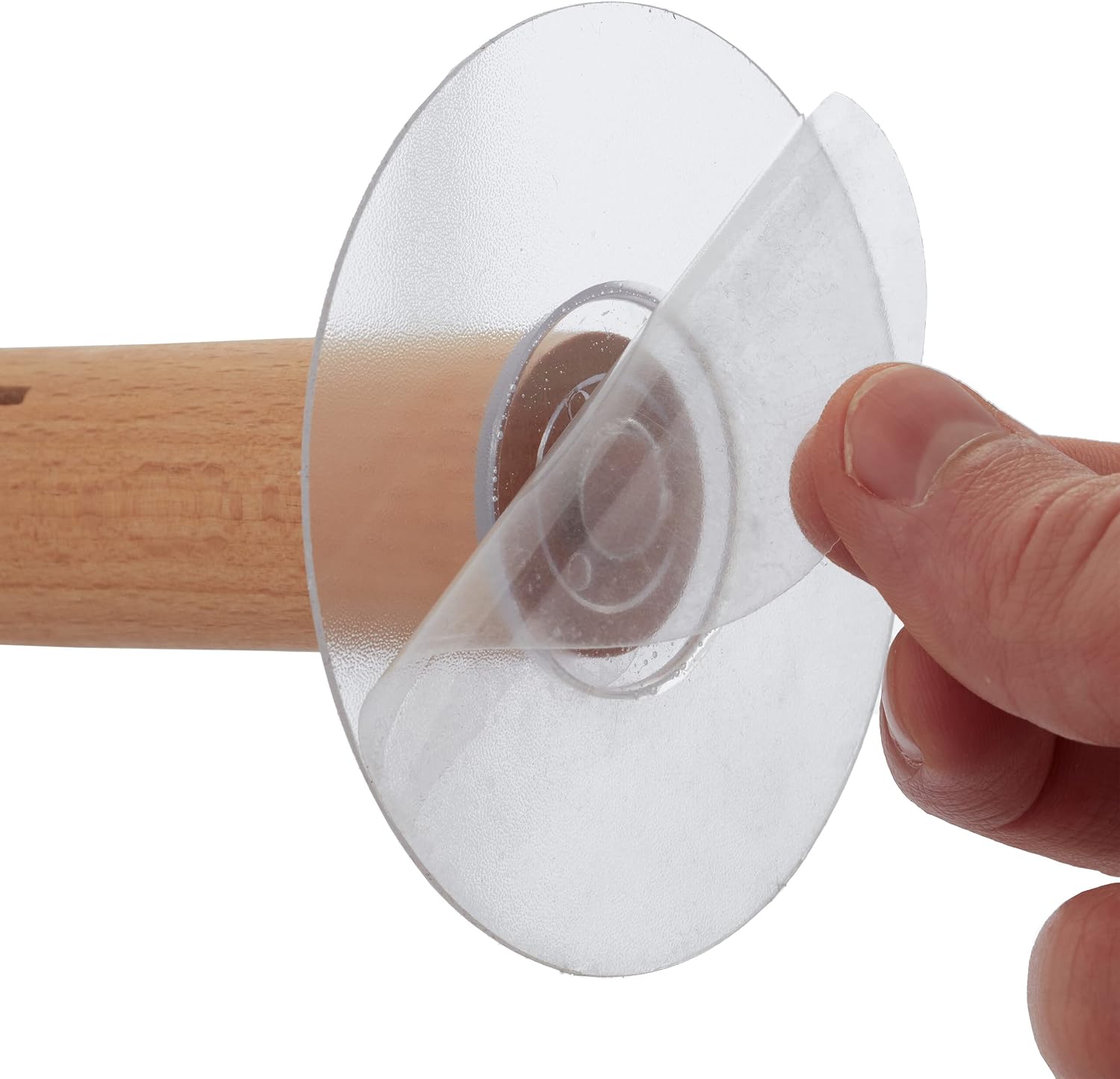 Relaxdays Toilet Paper Holder Wooden with Artificial Leather Band, Bathroom Roll, Modern, HxWxD: 18 x 18 x 8 cm, Natural, Wood, Plastic