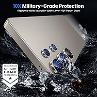 Vista 16 de WSKEN for Samsung Galaxy S24 Ultra Camera Lens Protector, Ultra Thin Scratch Resistant 9H Tempered Glass with Aluminum Metal Circle Camera Screen