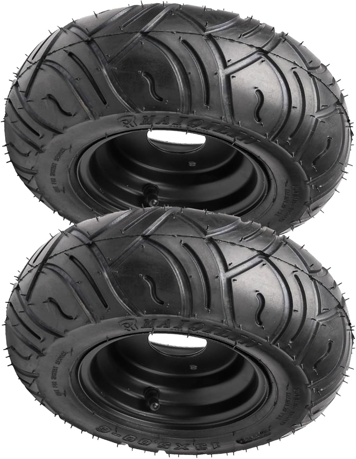 13x5-6 Go Kart Wheel & Tire, 3-Stud Rim, 13x5x6 Tubeless Off-Road Tire for ATV, UTV, Drift Trike, Golf Cart, Quad, Mini Bike, Buggy, Lawn Mower – 1 Pack