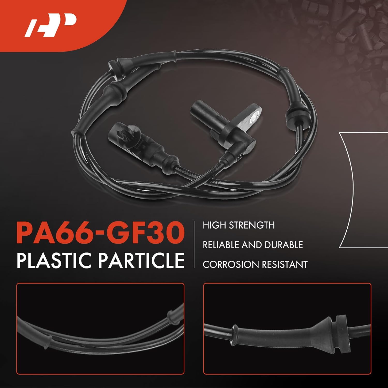 A-Premium ABS Wheel Speed Sensor Compatible with Land Rover Models - LR3 2005 2006 2007 2008 2009, Sport Utility - Front Driver and Passenger Side, (2-PC Set), Replace# SSB500092, 0265007923