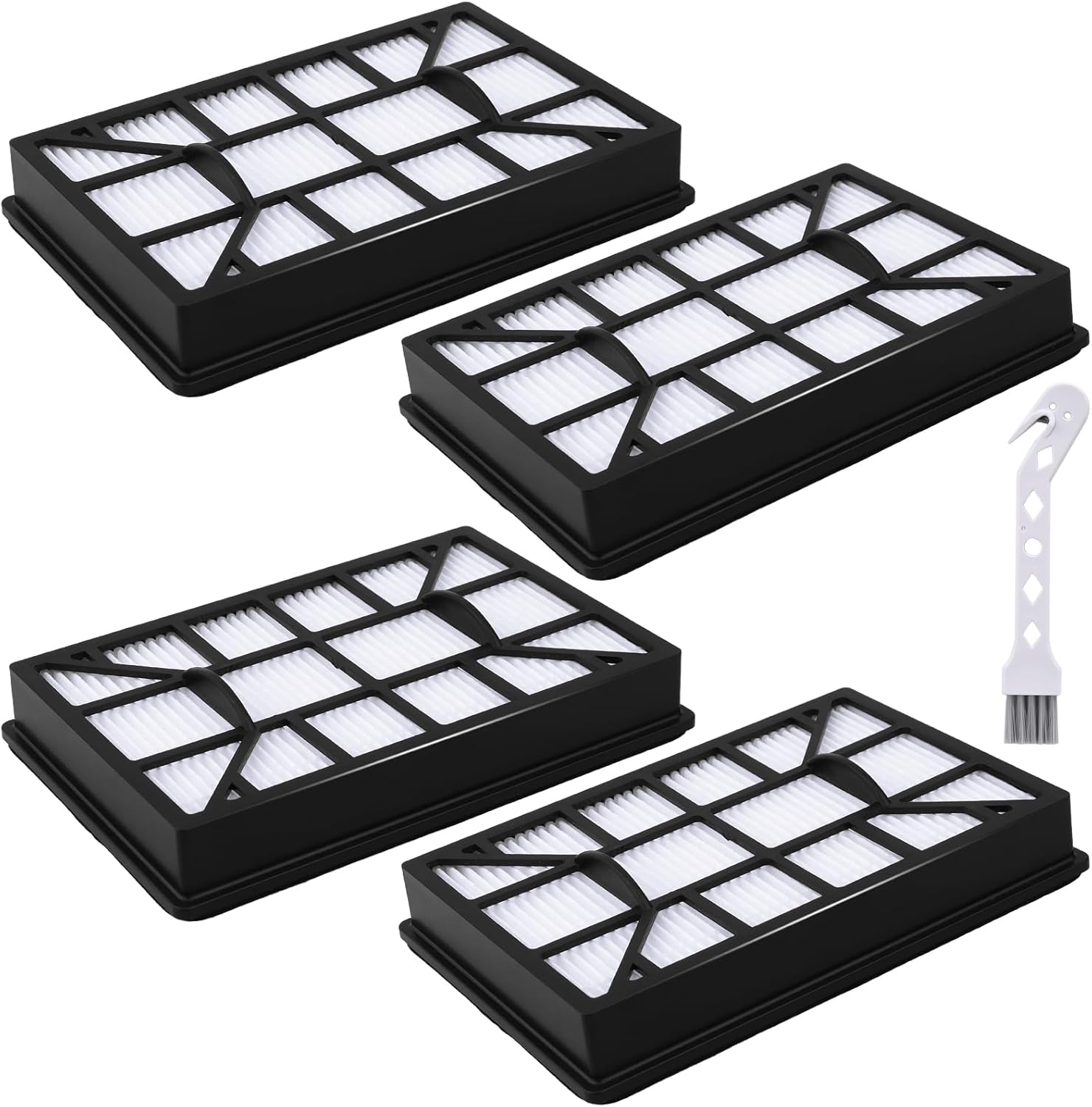 4 Pack EF-12 HEPA Replacement Exhaust Filter Compatible with Kenmore 600 Series, 62731, 52731, 81615, 81614, BC4026 Canister Vacuum Cleaners, Part #591021101