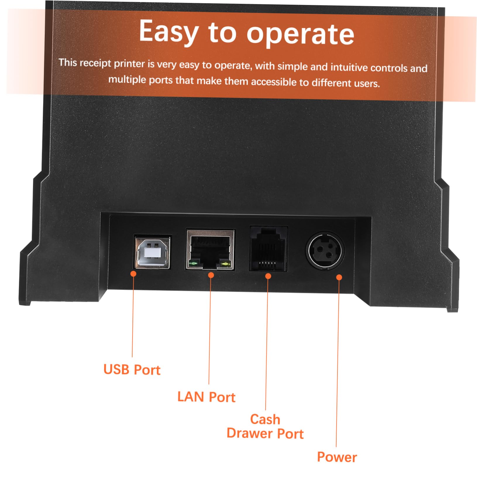Ciieeo Thermal Printer for Small Speed 80mm Receipt Printer Easy Operation Us Plug Wide Application