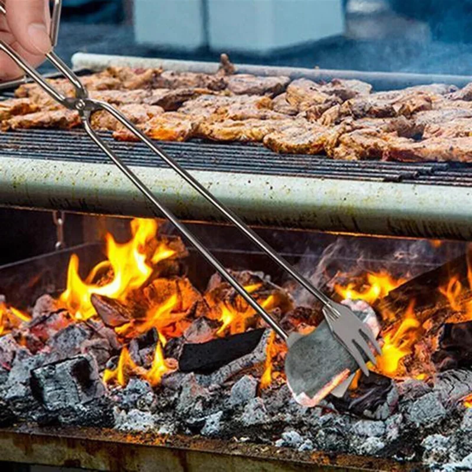 Pinzas para Fuego, Pinzas para Alimentos, Pinzas para carbón, Pinzas para carbón, Herramientas para Barbacoa (31 cm) ()