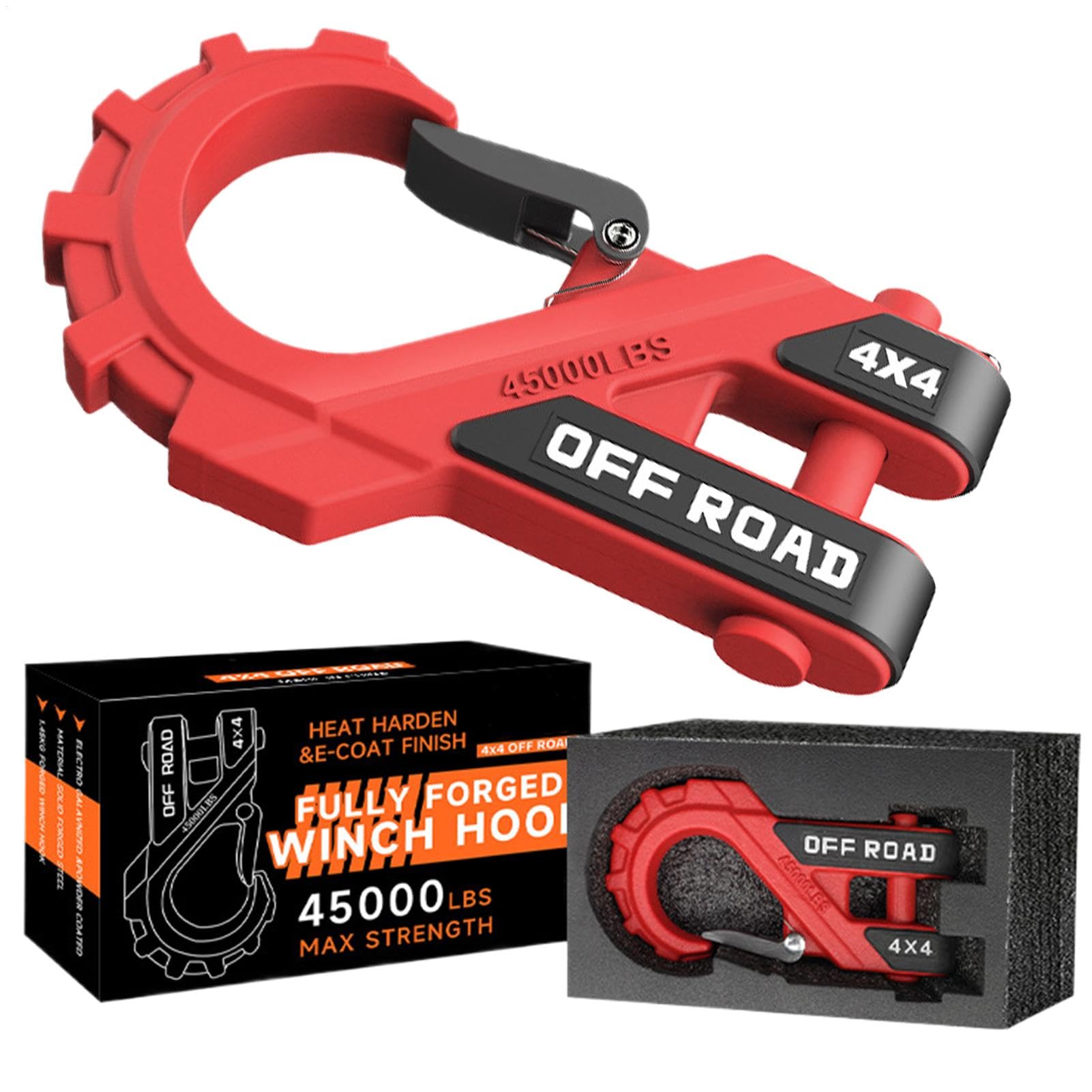 ATV Winch Hook, Car Tow Hook, High Strength Trailer Chain Hooks, Versatile Clevis Grab Hook, Winch Clevis Hook, Safer Usage, Robust Structure For Car, Truck, SUV