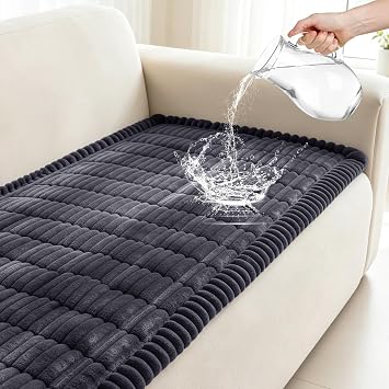 Waterproof Dog Couch Cover, Washable Non-Slip Couch Covers for Sofa | Stain-resistant leak-proof, window seat cushions chair mat car seat cover for kids pets (DarkGray 27.6" x 59")