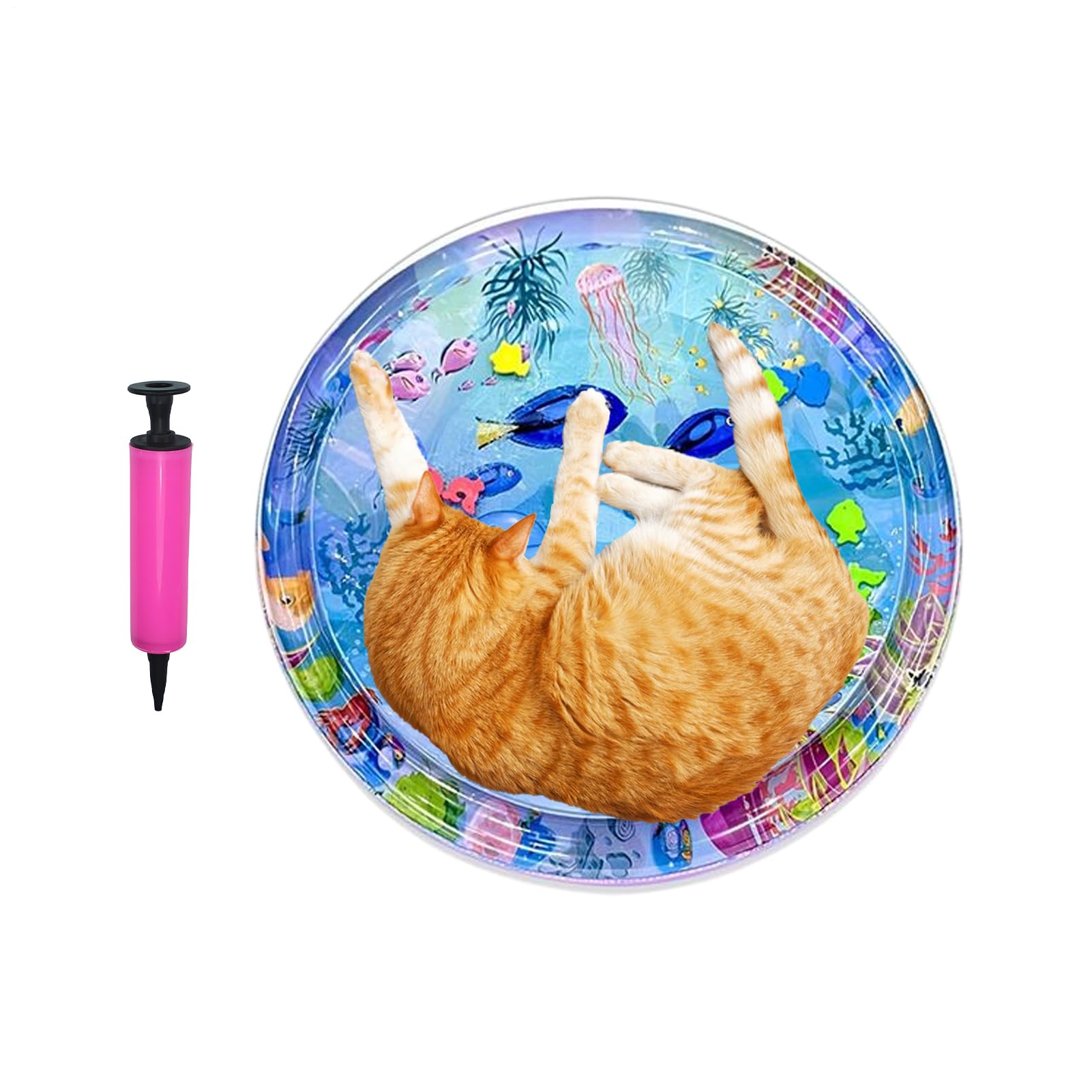 Tapis de jeu d'eau pour chat et chien Teksome gonflable