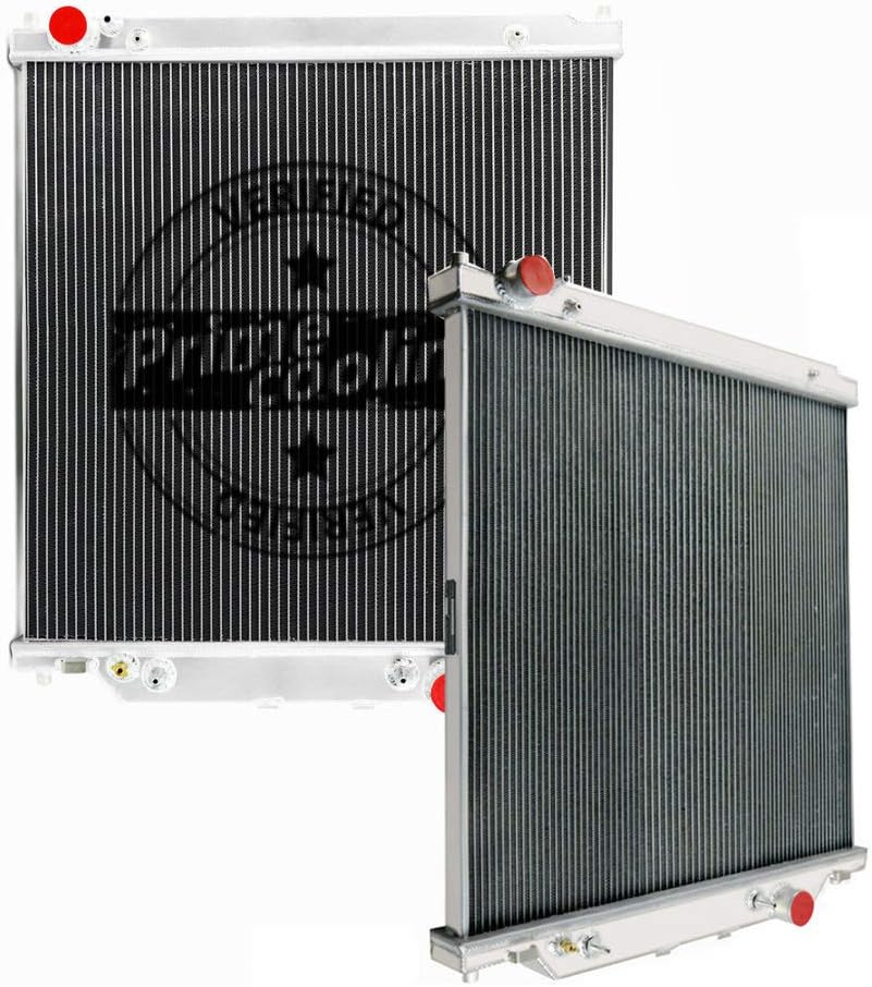 Primecooling 2 Row Aluminum Radiator for Ford F250 /F350 Super Duty,Excursion 2003-07 (6.0L V8 Turbo Diesel Powerstroke Engine)