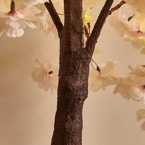 Miniatura 2 de LITBLOOM - Árbol de cerezo blanco con luces, 4 pies, 180 luces de hadas, árbol iluminado sintético para interiores y exteriores, para casa, boda,
