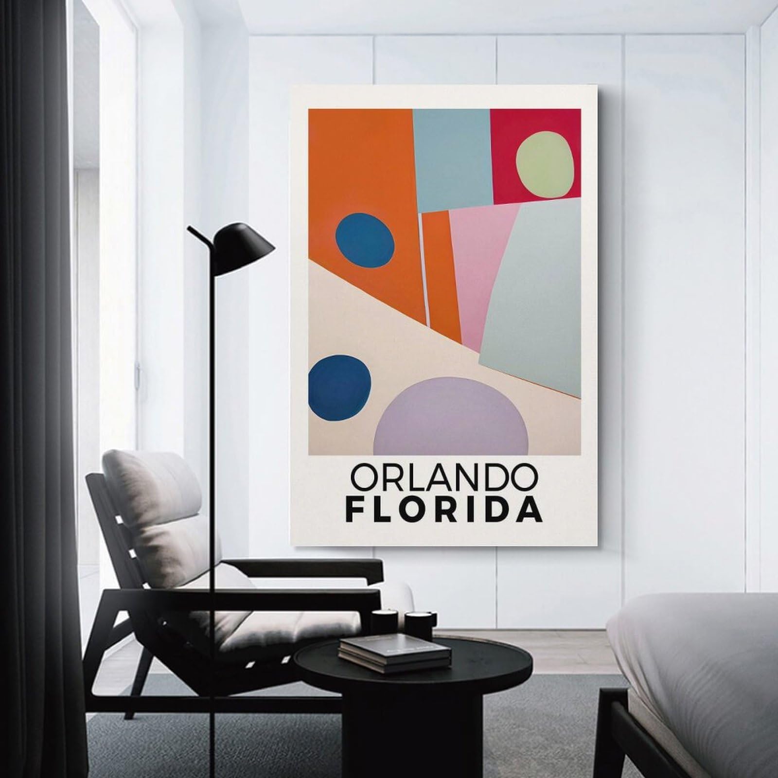 Junmoney Canvas Wall Decor Orlando Florida, 12x18inch(30x45cm), for Gallery Wall Layouts in Home Or Office, Home Wall Art for Statement Displays