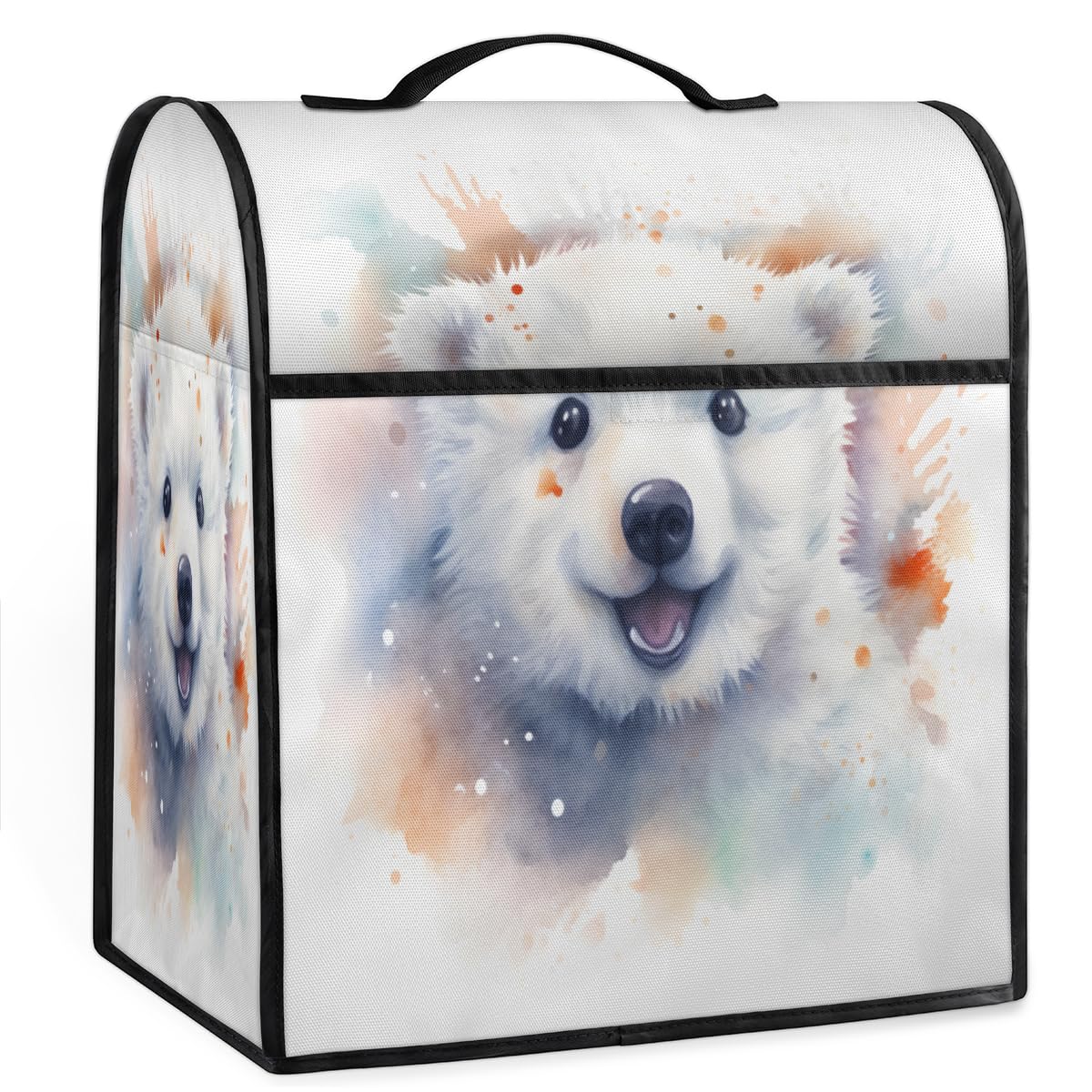 Coffee Maker Cover Cute Polar Bear Kitchen Appliance Covers Small Appliance Covers Blender Cover Juicer Cover Dust Covers for Kitchen Appliances with Top Handle and Pockets,Washable,B570