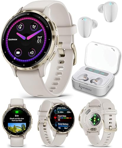 Wearable4U - Reloj inteligente Garmin Venu 3S GPS, pantalla AMOLED de 1.614 in, características avanzadas de salud y fitness, hasta 10 días de