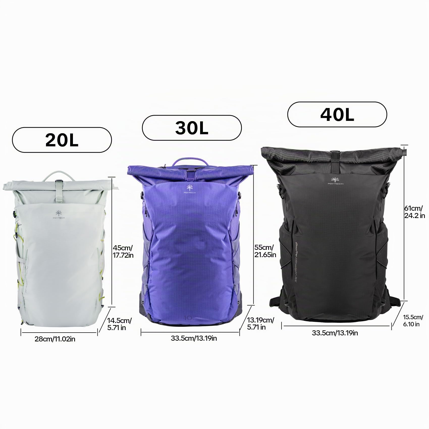 PGYTECH OnePro Ultralight Outdoor Wasserdichter Kamerarucksack 20L, Schwarz | AirFoam Tragesystem, Schnellzugriff, 14 Zoll Laptopfach, Leichte Fotorucksack für DSLR/Drohnen/Systemkameras