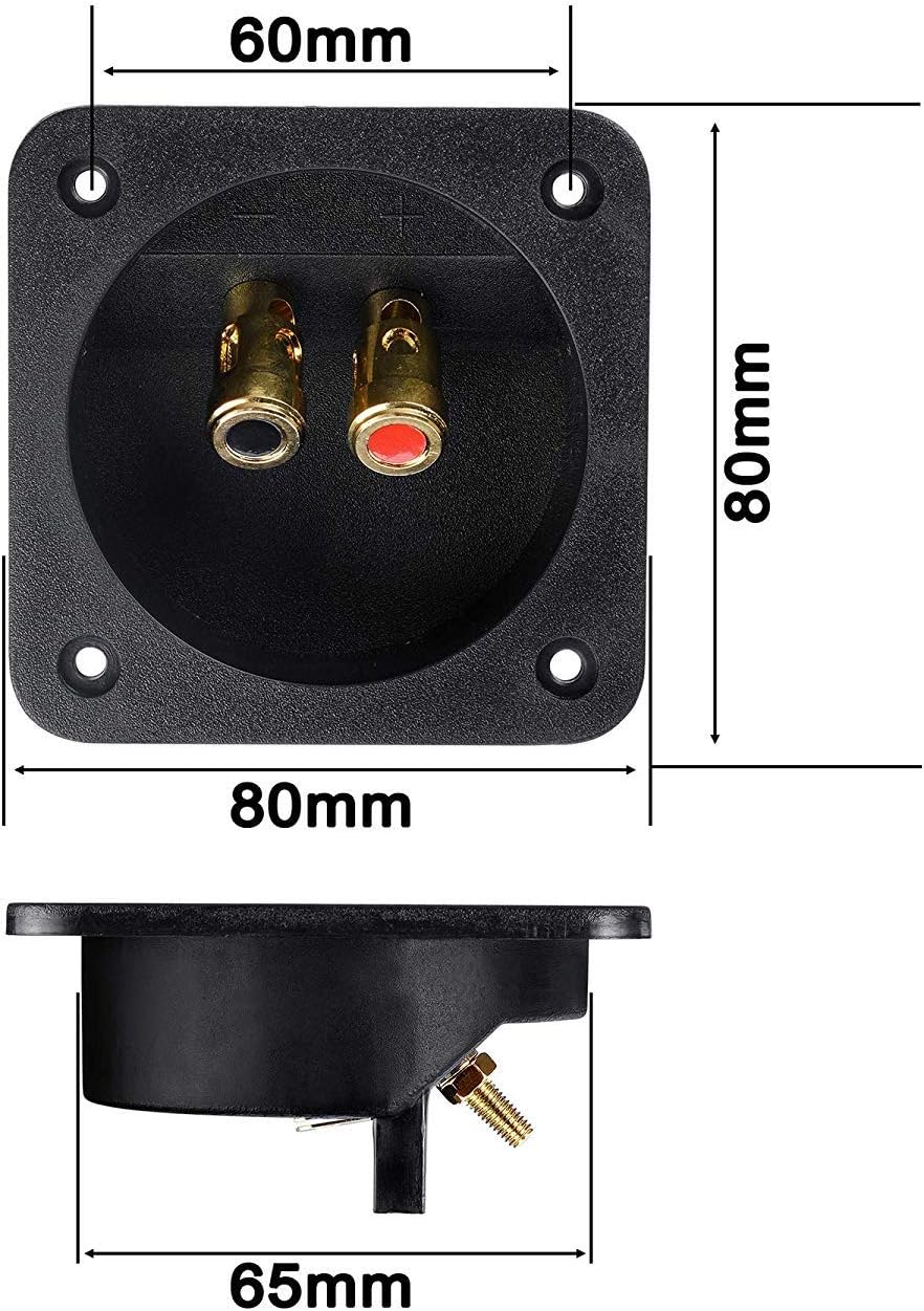 Discount 90% CellCase 2 Pcs 3.1” Double Binding Round Gold Plate Push Spring Loaded Jacks Speaker Box Terminal Cup