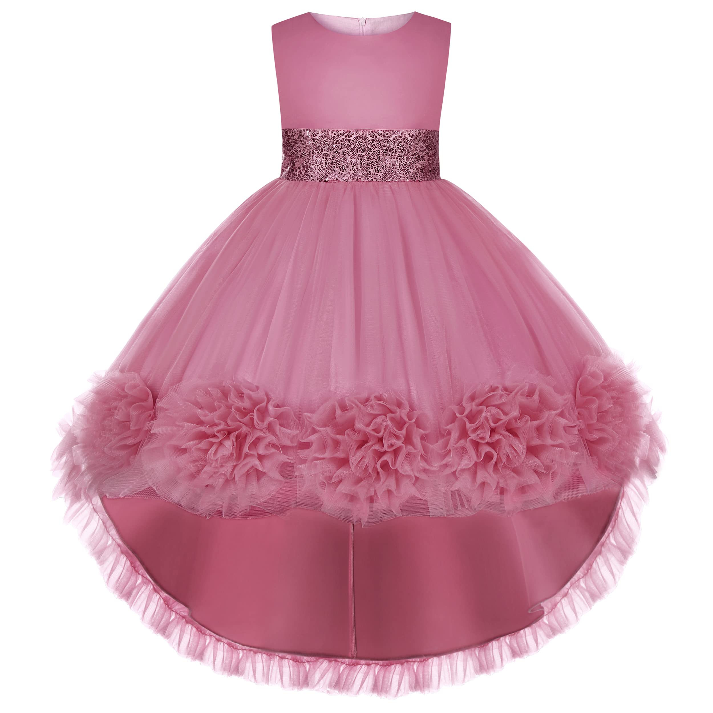 Filles Robe inclinée épaule Demoiselle d’honneur Mariage Princesse Arc des Enfants Bal d’Anniversaire soirée Spectacle Lavande