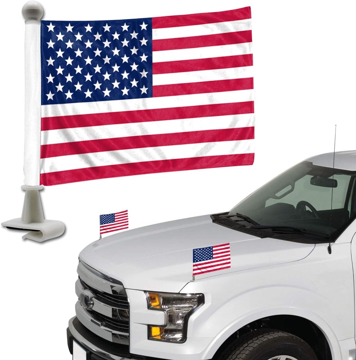 FANMATS Series 2 - State Pride 2 Piece Ambassador Flag Set, Black, One Size