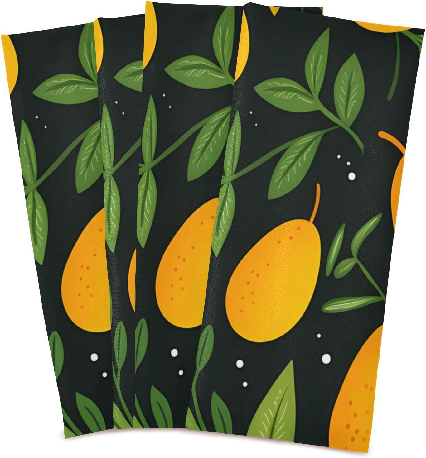 Bolaz Mangos Kitchen Towel, Dish Towels Quick Drying Tea Towels Absorbent Hand Towels for Kitchen Sink Dinner Table 28 x 18 Inches, Set of 4