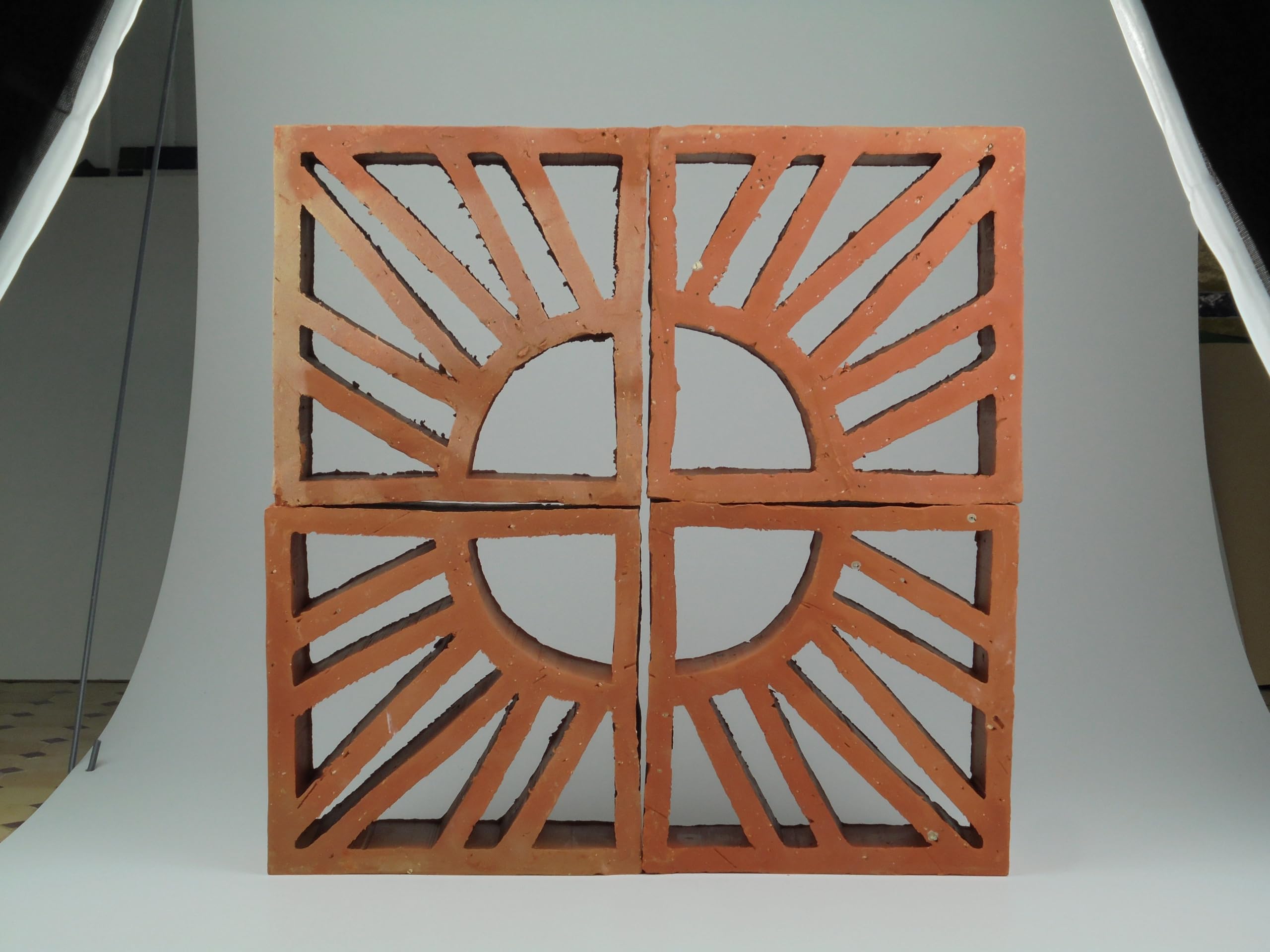 Terracotta Breezeblocks - Mattone modellato con ornamento (mattoni, sole, 50, BE-)