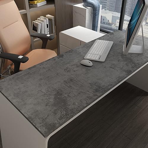 Miniatura 8 de Papel tapiz de hormigón extra grueso de 31"×157" azul claro gris negro despegable y adhesivo efecto 3D papel de contacto de hormigón envoltura de