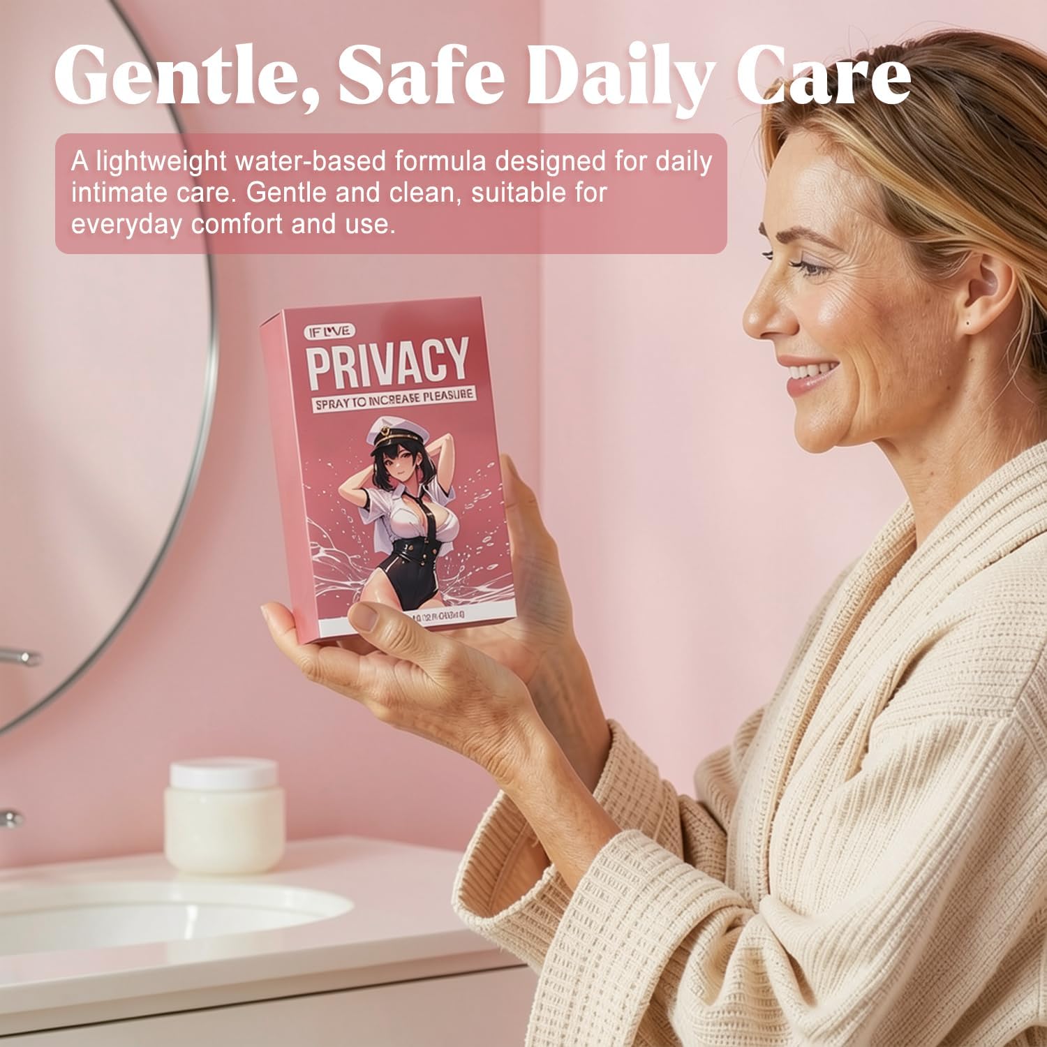 Water-Based Vaginal Moisturizer for Women, Lightweight Intimate Care Spray, Helps Relieve Dryness, Smooth & Comfortable Feel for Couples