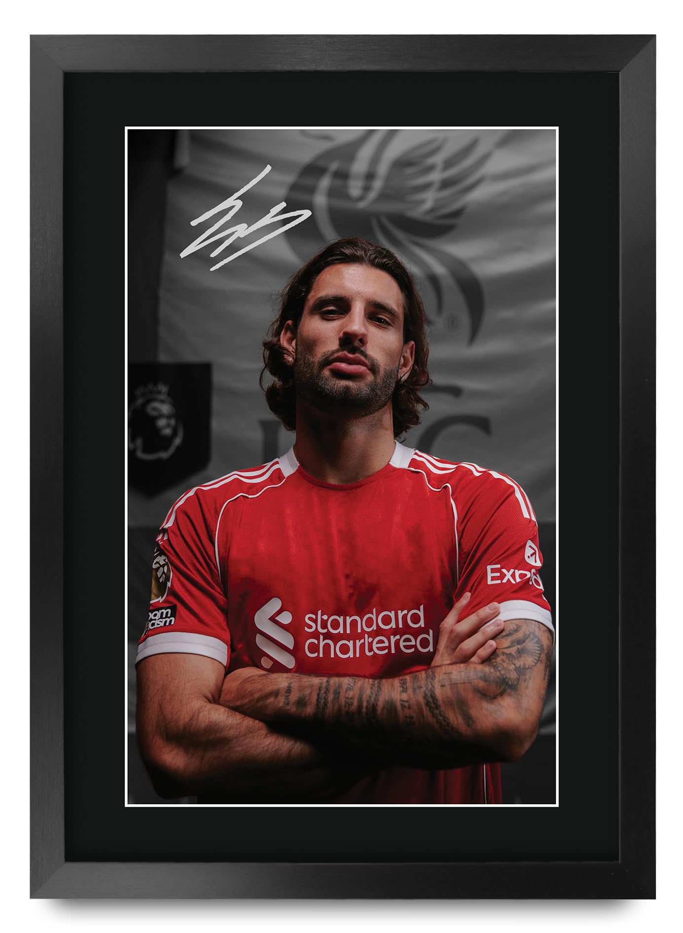 HWC Trading Dominik Szoboszlai Gifts Printed Signed Autograph Picture for Football Fans and Supporters (ID-000080) - A3 Framed