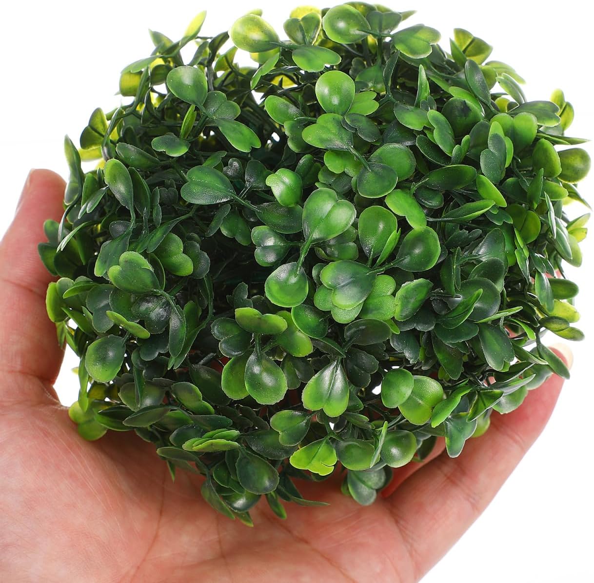 6 Pcs 10cm (4″) Artificial Grass Topiary Balls, Green Fake Plant Spheres for DIY Garden Decor, Wedding Centerpieces, Table & Planter Arrangements