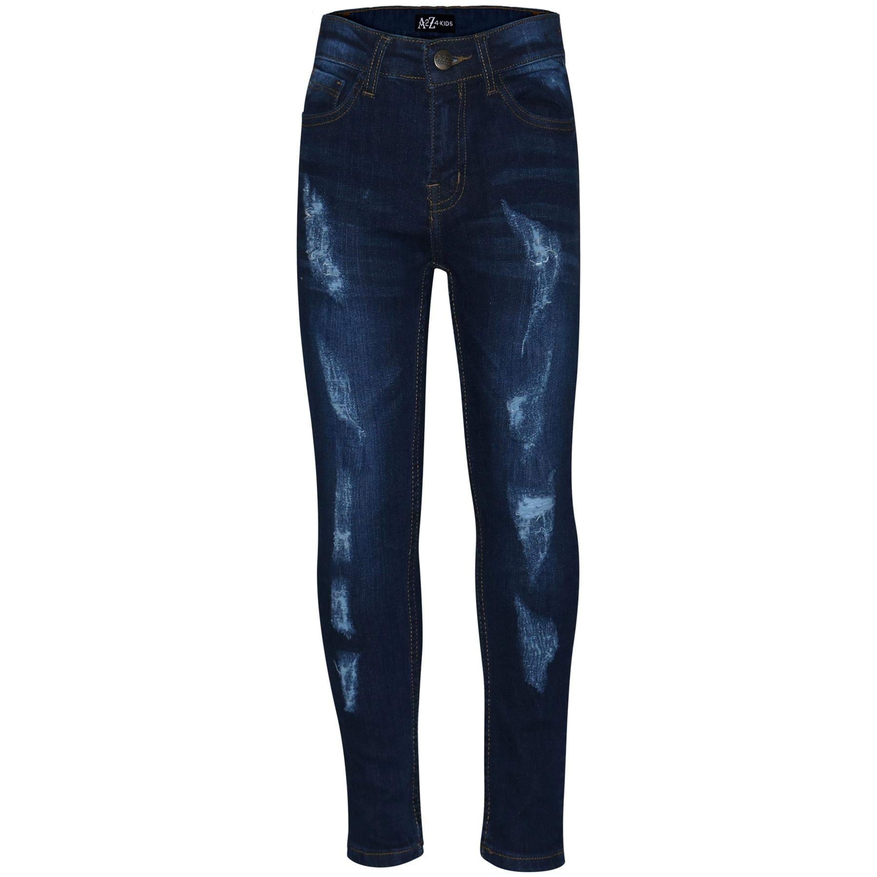 Jeans elásticos para niños con mezclilla cómoda pantalones ajustados que estiran al jugar 4
