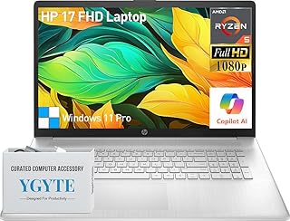 HP 17.3" Business Powerhouse: AMD Ryzen 5, Massive 64GB RAM, 2TB SSD, Windows 11 Pro