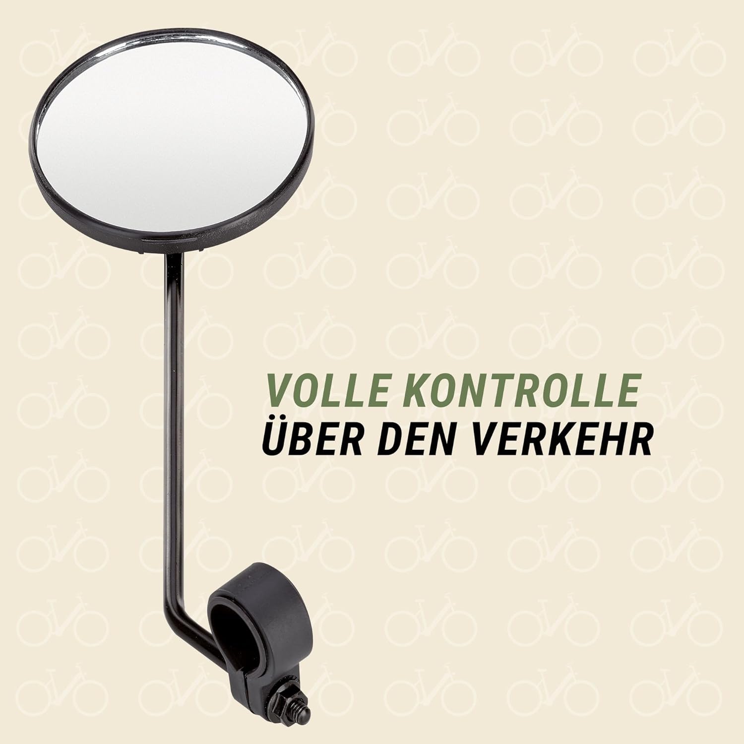 Busch & Müller 5220 Bicycle Handlebar Mirror for External Mounting on the Right or Left Black