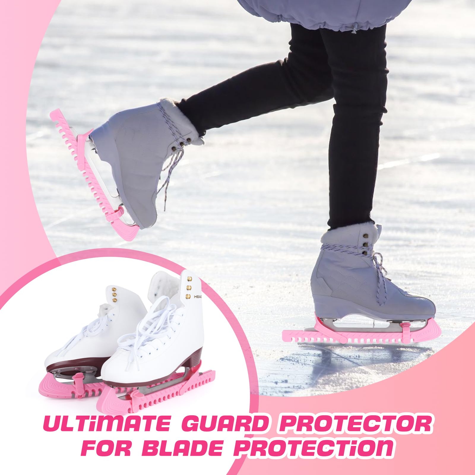 BOOSTEADY Protector de Patines de Hielo, Protector de Cuchilla Ajustable Protector de Cuchilla para Patines de Hockey sobre Hielo, Protectoras para Patines de Hielo