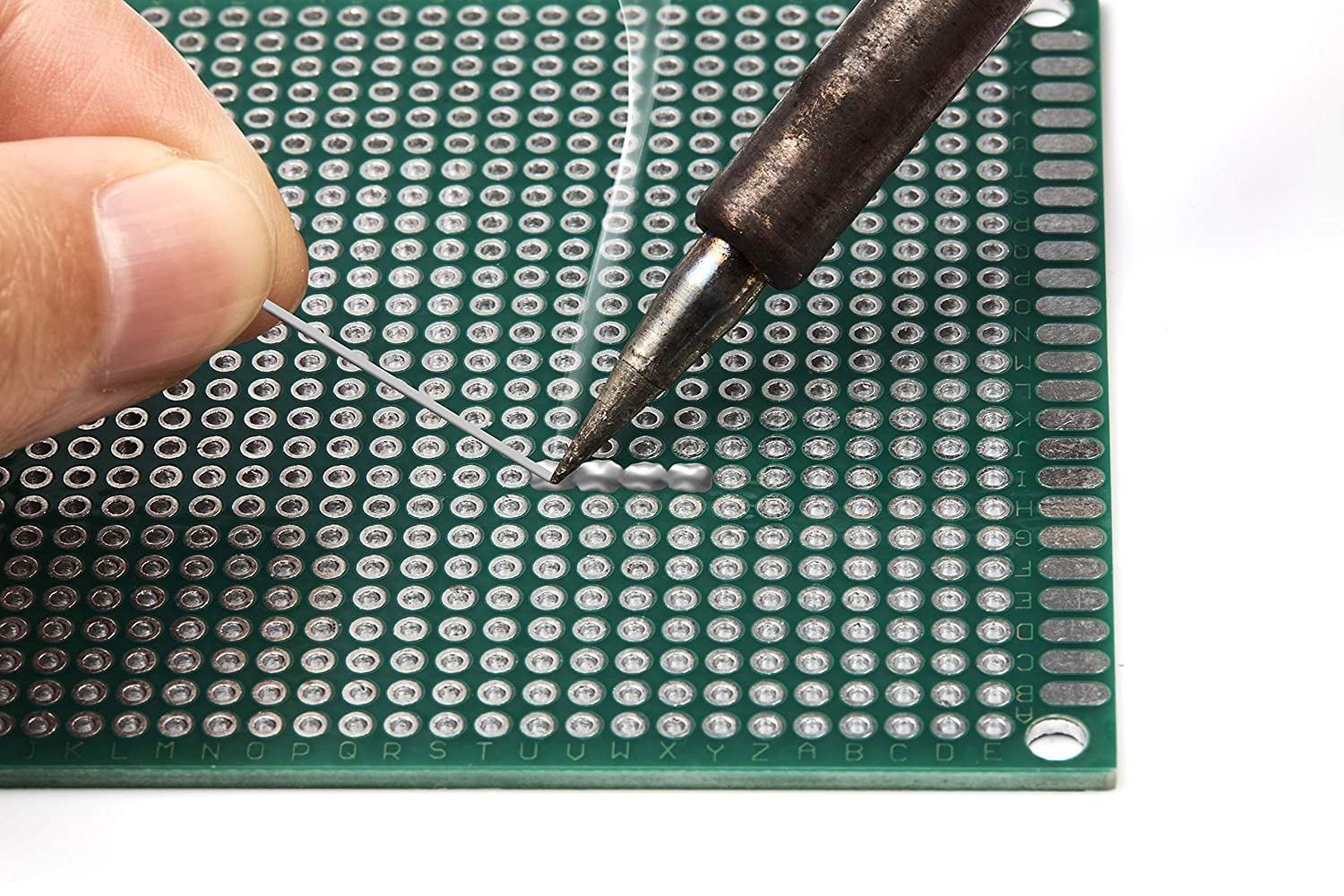 Heyiarbeit Dwustronna płytka PCB ocynowana otwory przelotowe uniwersalna płytka drukowana do samodzielnego lutowania projektów elektronicznych, 5 szt., 10 x 22 cm, obwód testowy