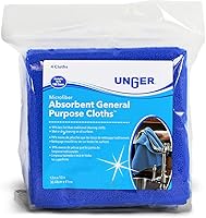 Vista 6 de Unger Paños de microfibra multiusos de 12 x 12 pulgadas, paquete de 4, toallas de limpieza en seco y húmedo para cocina, muebles, electrodomésticos