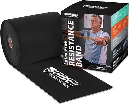 URBNFit Professional Resistance Bands - 25 Yards 75ft Latex-Free Elastic Exercise Fitness Band Roll - No Scent, No Powder - Perfect for Physical Therapy & Rehab, Yoga, Pilates