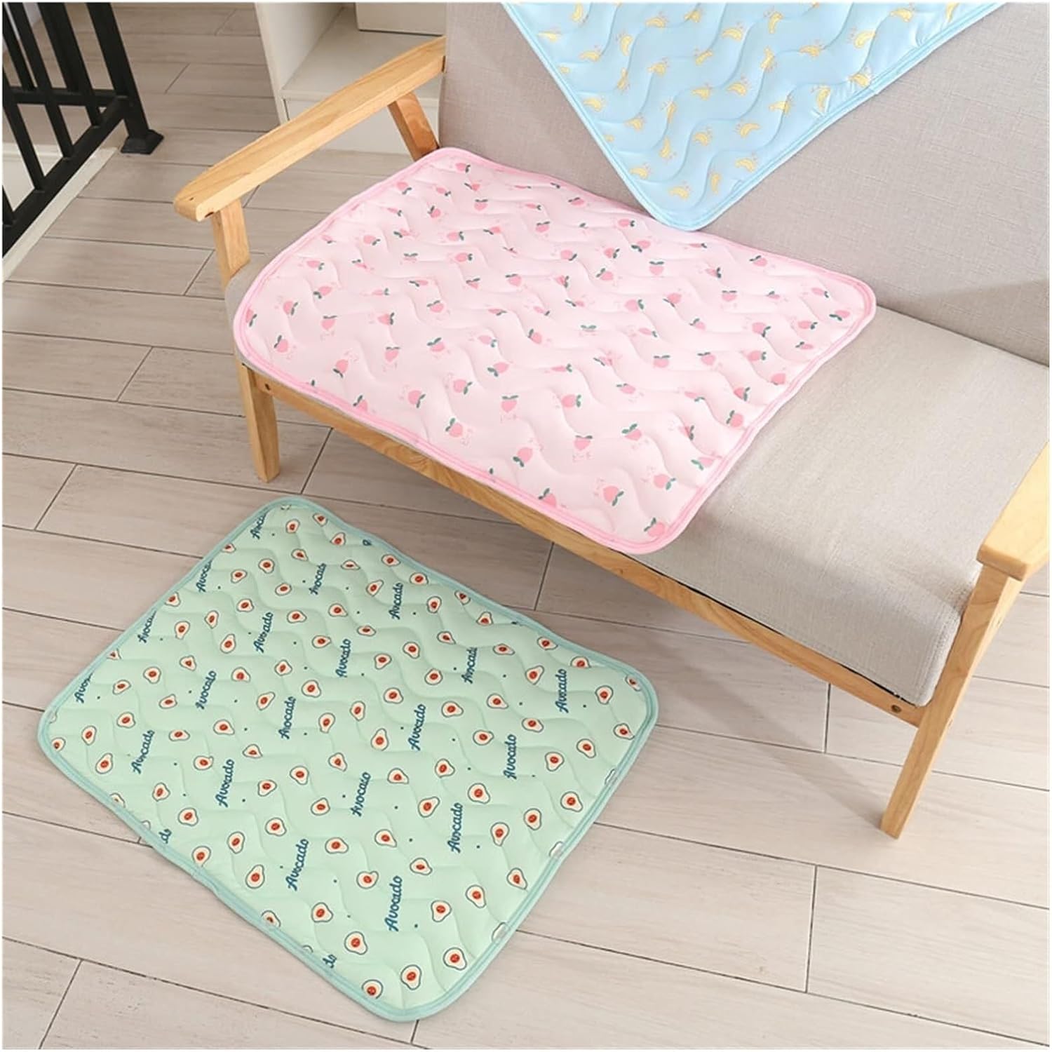 Cat Cooling Mat for Summer - Breathable Ice Silk Pet Pad for Small Dogs & Cats, Reversible Sofa Blanket & Kennel Pad with Non-Slip Bottom(Pink,M)