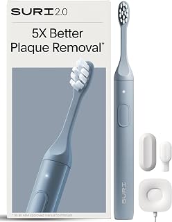 2.0 New Sonic Electric Toothbrush with Pressure Sensor | 1 Month+ Battery| Electric Toothbrush Adults | Sonic Toothbrushes | Blue